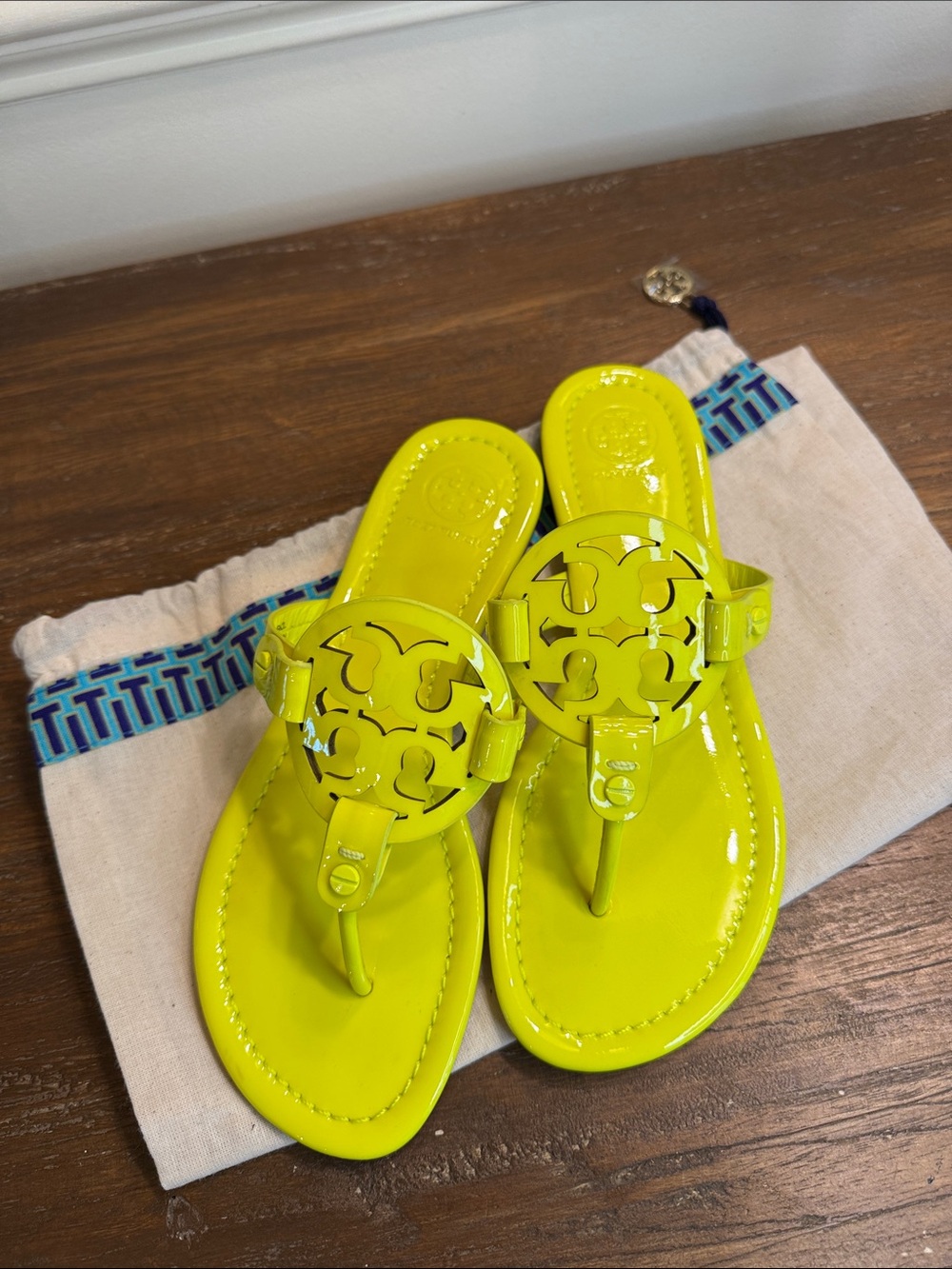 Tory Burch Miller Patent Leather Neon  YELLOW